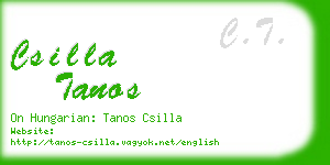 csilla tanos business card